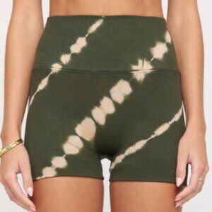 Spiritual Gangster Love Sculpt Seamless Shorti LOT Loden Tie Dye NWT